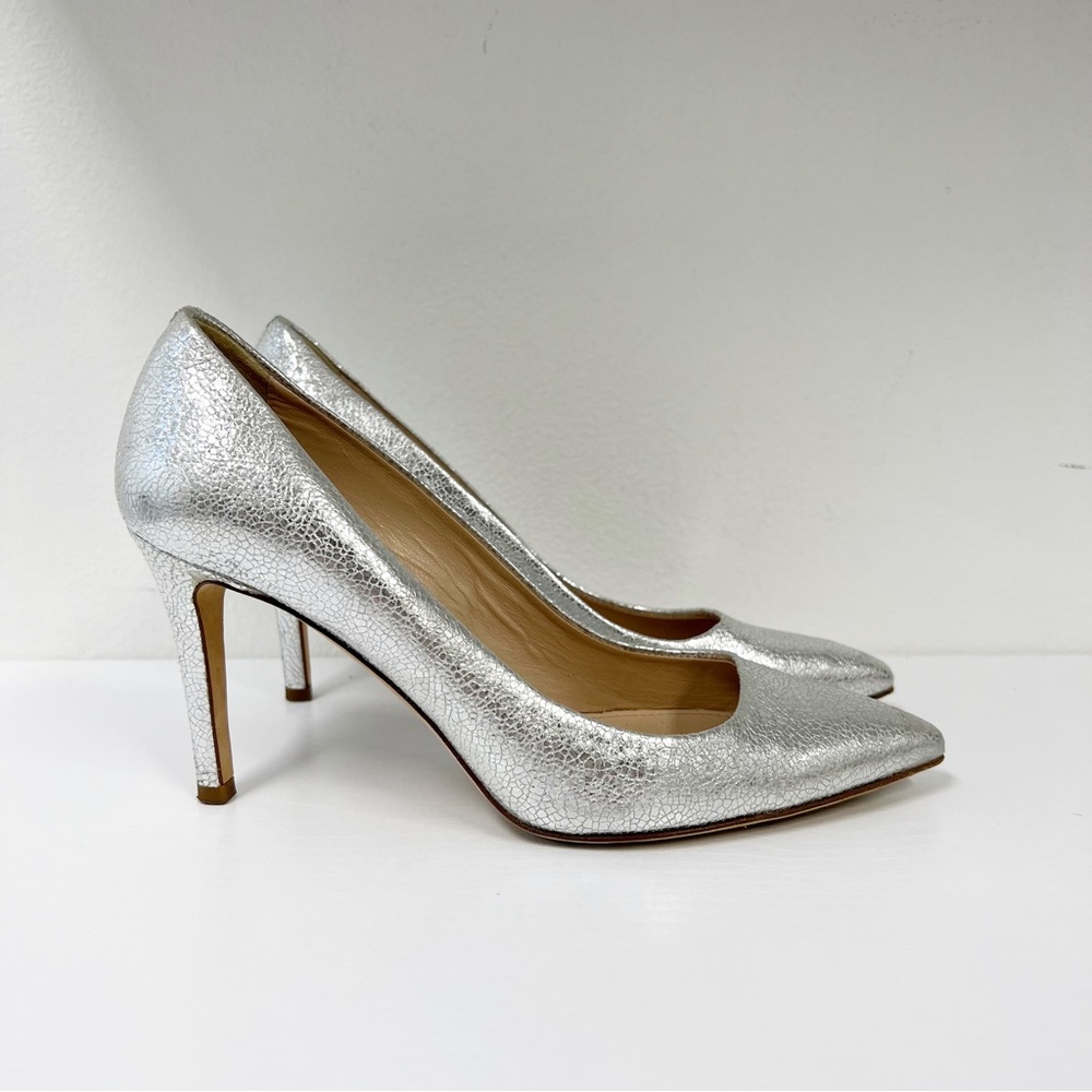 J. Crew Silver Heels